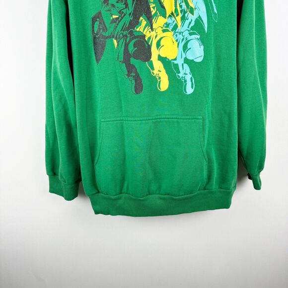 Y2K Nintendo Mens Hoodie Size Large Distressed Zelda Game Sweatshirt Green 2006 - Picture 2 of 16